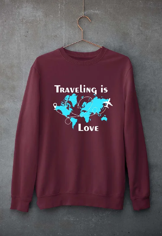 Traveling is Love Unisex Sweatshirt for Men/Women Hoodie with Patch Decorative Personalized Traveling is Love Unisex Sweatshirt for Men/Women Hoodie with Patch Decorative Personalized