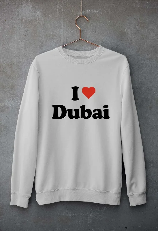 I Love Dubai Unisex Sweatshirt for Men/Women Hoodie with Applique Textured Unique