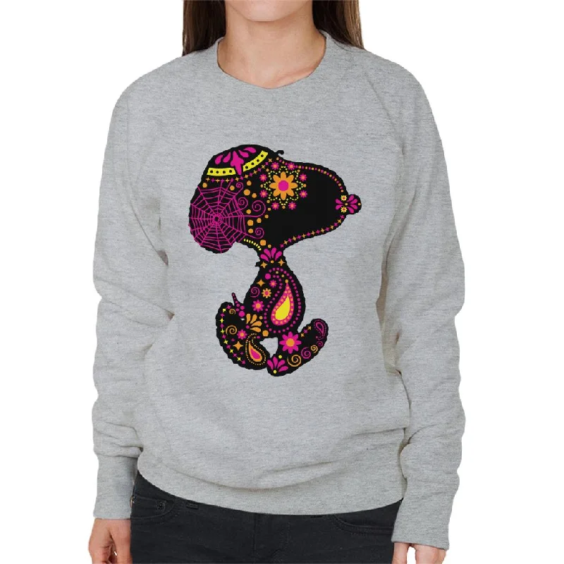 Peanuts Day Of The Dog Snoopy Women's Sweatshirt Hoodie with Rhinestones Sparkly Elegant Peanuts Day Of The Dog Snoopy Women's Sweatshirt Hoodie with Rhinestones Sparkly Elegant