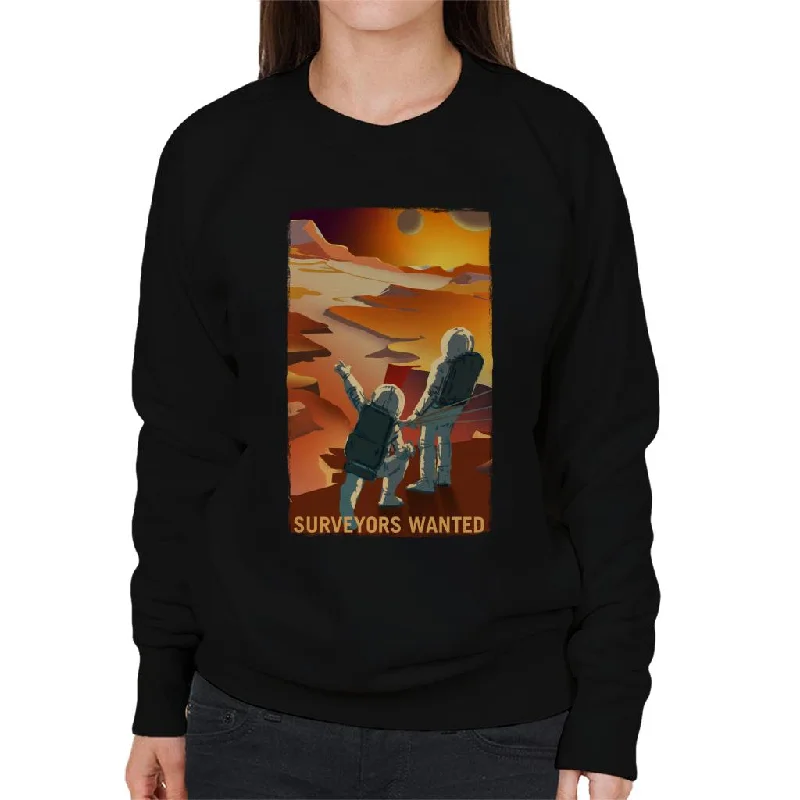 NASA Surveyors Wanted Women's Sweatshirt Hoodie with Fur Luxurious Winter