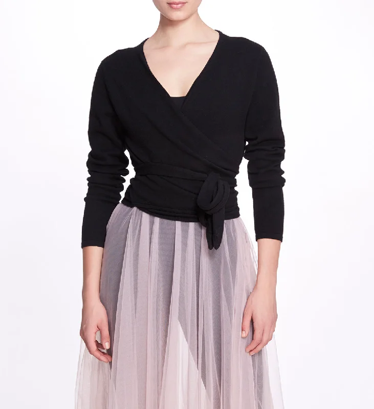 Anne Wrap Sweater Open Front Closed Front Wrap Front