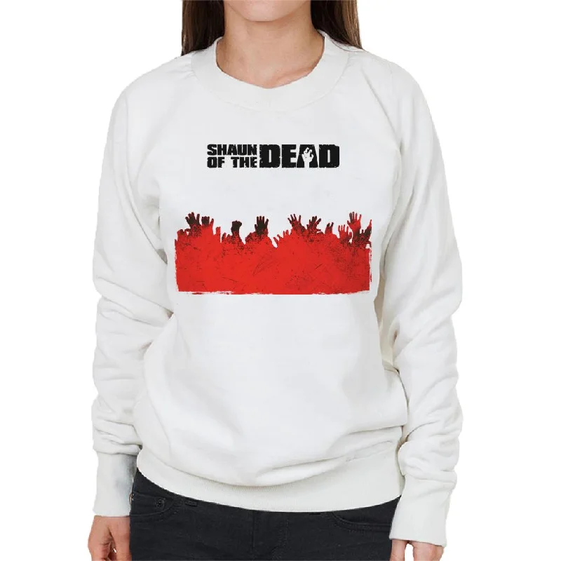Shaun of the Dead Zombie Hands Silhouette Women's Sweatshirt Hoodie with Drop Shoulder Relaxed Streetwear Shaun of the Dead Zombie Hands Silhouette Women's Sweatshirt Hoodie with Drop Shoulder Relaxed Streetwear