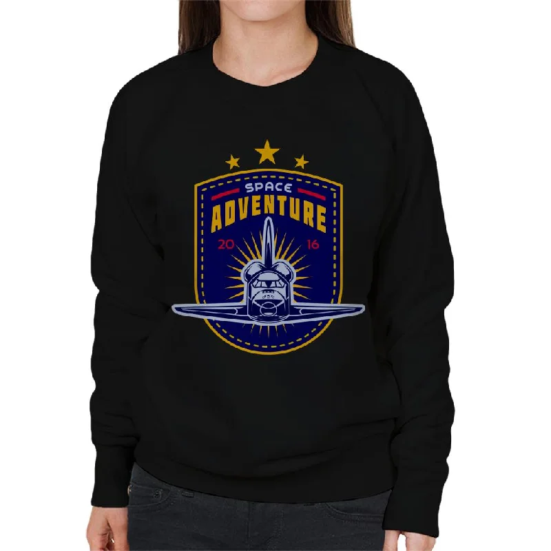 NASA Space Adventure Women's Sweatshirt Hoodie with Hem Elastic Stretchable Comfortable NASA Space Adventure Women's Sweatshirt Hoodie with Hem Elastic Stretchable Comfortable
