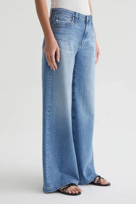 AG Women's Leana Wide Leg Blue Jean Chic Dark-Wash Skinny Jeans