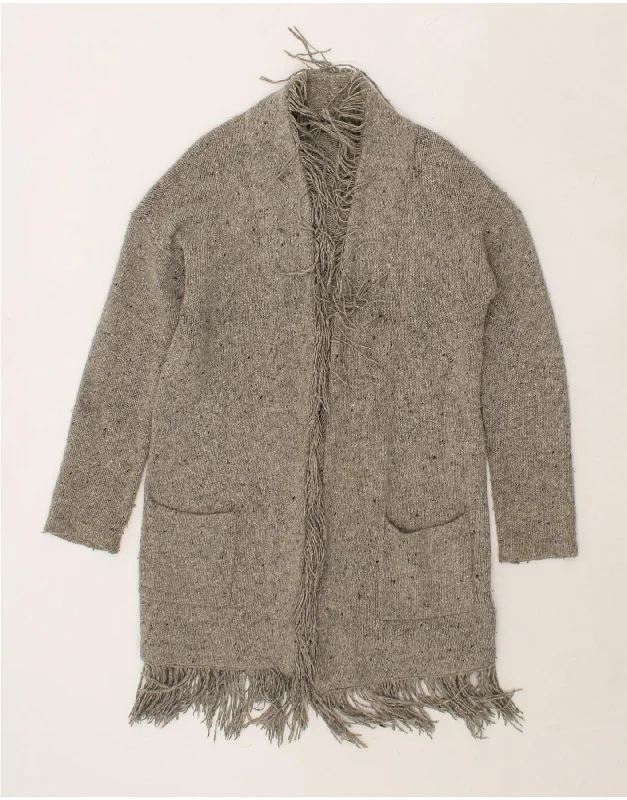 RALPH LAUREN Womens Longline Cardigan Sweater UK 10 Small Grey Flecked Rayon Fabric Velvet Fabric Corduroy Fabric RALPH LAUREN Womens Longline Cardigan Sweater UK 10 Small Grey Flecked Rayon Fabric Velvet Fabric Corduroy Fabric
