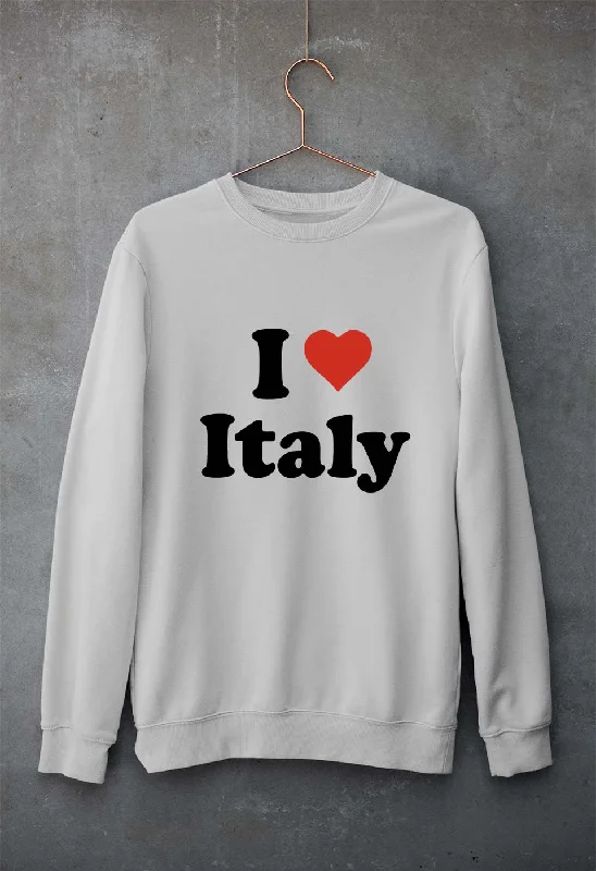 I Love Italy Unisex Sweatshirt for Men/Women Hoodie with Hood Adjustable Protection