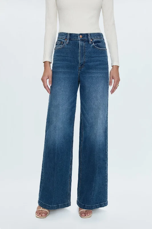 PISTOLA Lana Wide Leg Jean in Cider Elegant Tapered Leg Denim