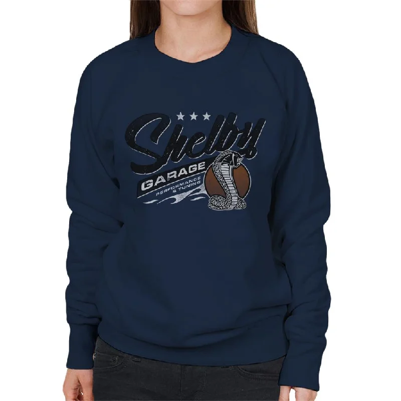 Shelby Logo Garage Performance And Tuning Women's Sweatshirt Hoodie with Drawstring Waist Adjustable Fitted Shelby Logo Garage Performance And Tuning Women's Sweatshirt Hoodie with Drawstring Waist Adjustable Fitted