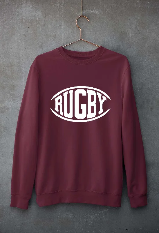 Rugby Unisex Sweatshirt for Men/Women Hoodie with Hem Patch Decorative Personalized