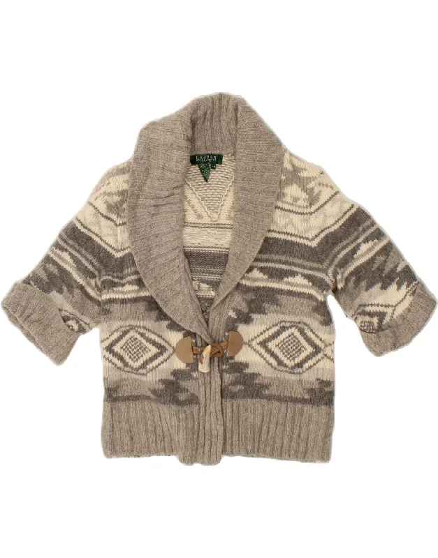 RALPH LAUREN Womens Petite Short Sleeve Cardigan Sweater UK 14 Medium Grey Iron Safe Non-Iron Wrinkle Free RALPH LAUREN Womens Petite Short Sleeve Cardigan Sweater UK 14 Medium Grey Iron Safe Non-Iron Wrinkle Free