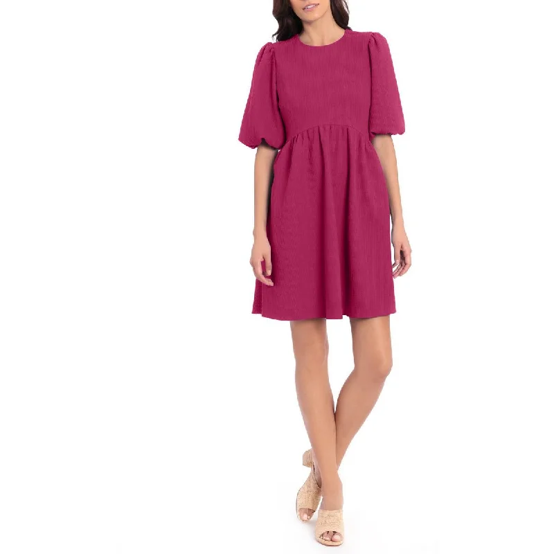 Womens Textured Polyester Mini Dress Trendy Tie-Dye Mini Dress