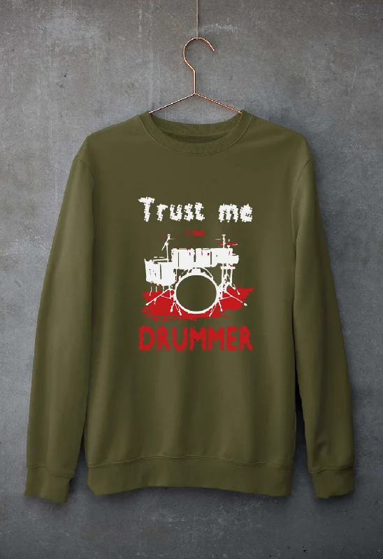 Drummer Unisex Sweatshirt for Men/Women Hoodie with High Neck Warm Protective