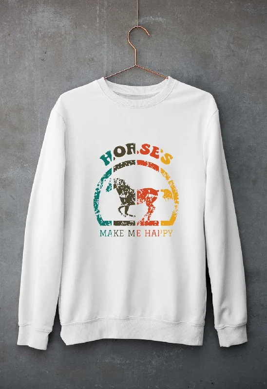 Horses Unisex Sweatshirt for Men/Women Hoodie with Velcro Closure Adjustable Secure