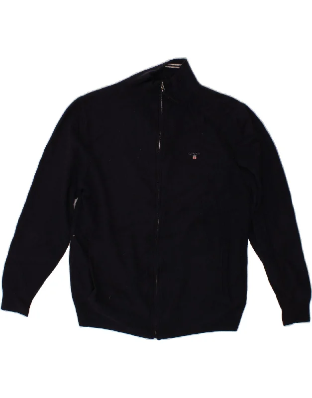 GANT Mens Cardigan Sweater 2XL Navy Blue Wool Nylon Fabric Polyester Fabric Spandex Fabric GANT Mens Cardigan Sweater 2XL Navy Blue Wool Nylon Fabric Polyester Fabric Spandex Fabric
