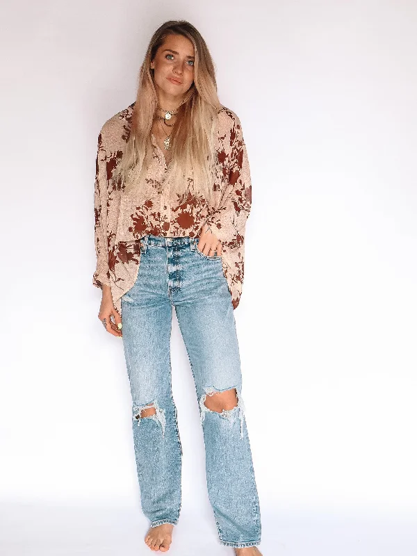 1999 Jeans Slouch 90s Fit in Blue Angel Trendy Low-Rise Slim Jeans