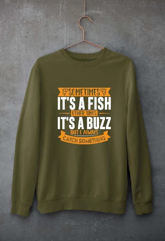 Fishing Unisex Sweatshirt for Men/Women Hoodie with Distressed Vintage Worn