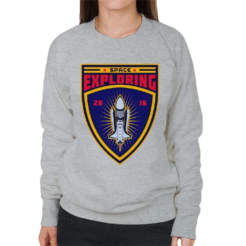 NASA Space Exploring Women's Sweatshirt Hoodie with Back Slit Movement Comfort