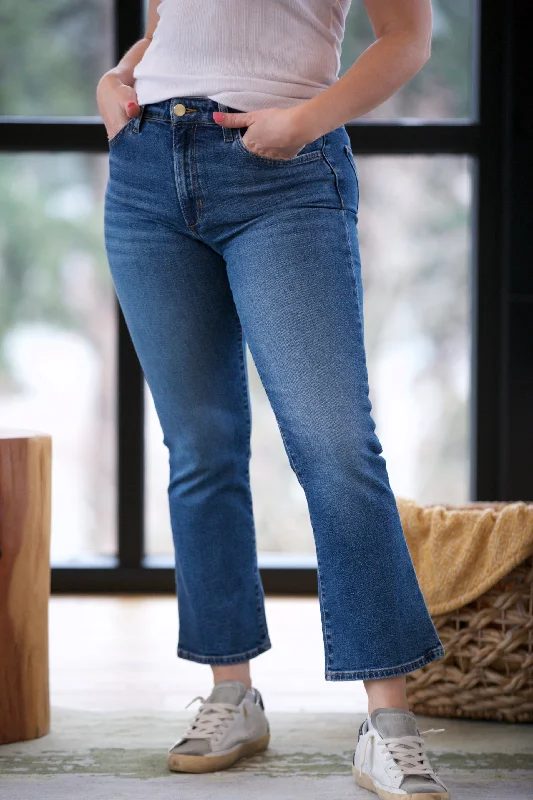 JOE'S JEANS The Callie High Rise Cropped Bootcut in Work in Progress Comfortable Dark Wash Jeans JOE'S JEANS The Callie High Rise Cropped Bootcut in Work in Progress Comfortable Dark Wash Jeans