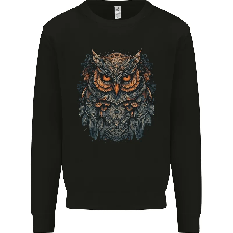A Mythical Owl Fantasy Tribal Mens Sweatshirt Jumper Hoodie with Camouflage Military Edgy A Mythical Owl Fantasy Tribal Mens Sweatshirt Jumper Hoodie with Camouflage Military Edgy