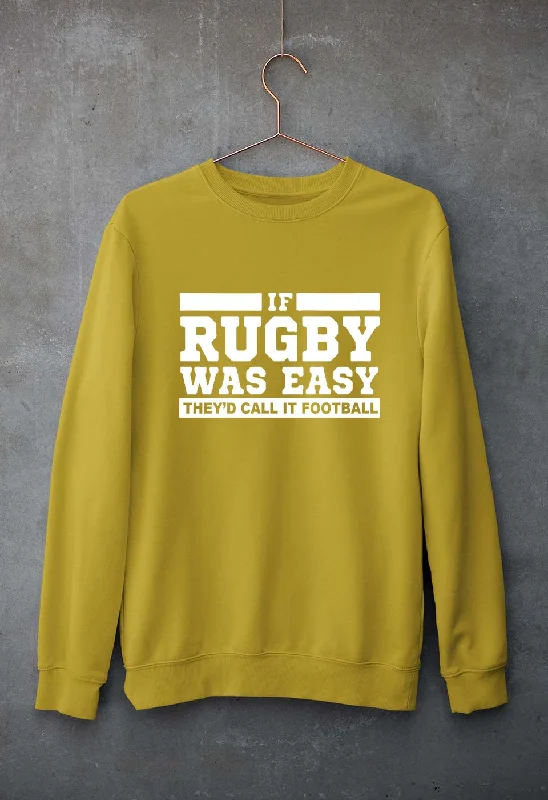 Rugby Unisex Sweatshirt for Men/Women Hoodie with Snap Buttons Easy Quick