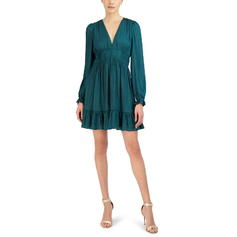Womens Ruffled Short Mini Dress Fashionable Summer Mini Dress