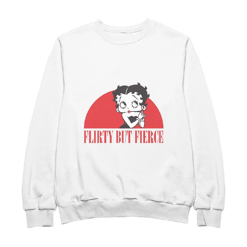 Betty Boop Confident Flirty But Fierce Women's Sweatshirt Hoodie with Pocket Utility Practical Betty Boop Confident Flirty But Fierce Women's Sweatshirt Hoodie with Pocket Utility Practical