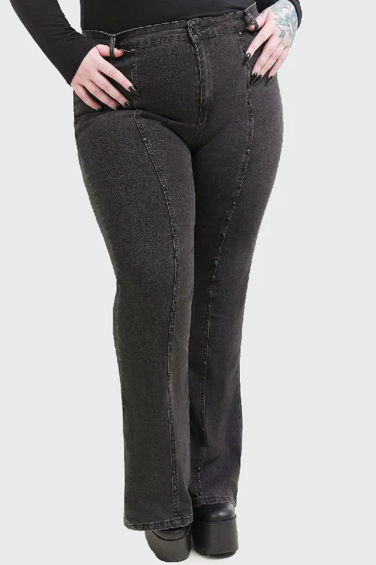 Dusk Dyed Jeans [PLUS] Fashionable Cropped Denim Jeans