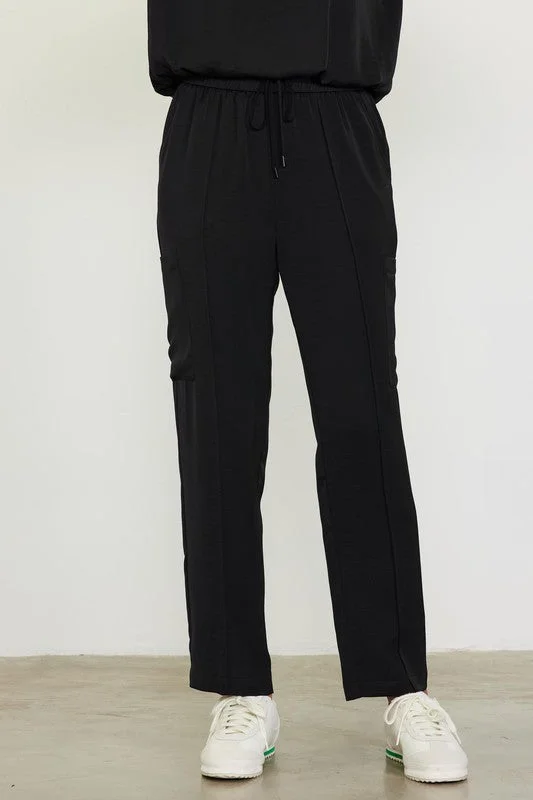 Silklike Perfection Black Cargo Pants Modern Skinny Pants