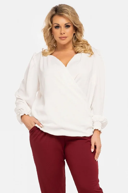Plus size blouse Karko Wrap Front Blouse