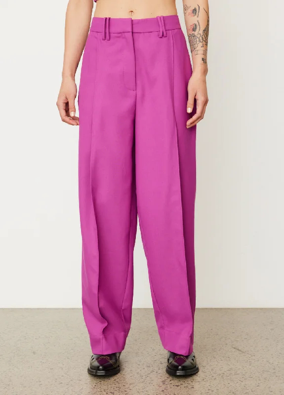 Summer Suiting Pleated Pants Casual Lounge Pants