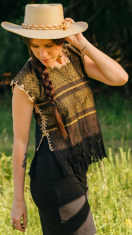Rabosa Blouse- Hand Woven  Silk and Cotton Silky Tunic Blouse