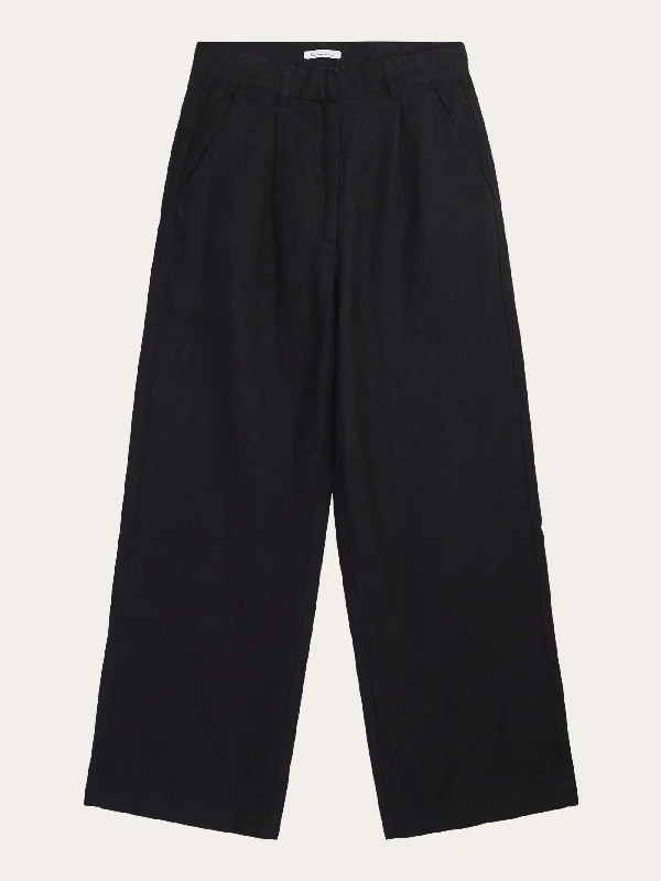 Loose natural linen pants - Black Jet Comfortable Jogging Pants