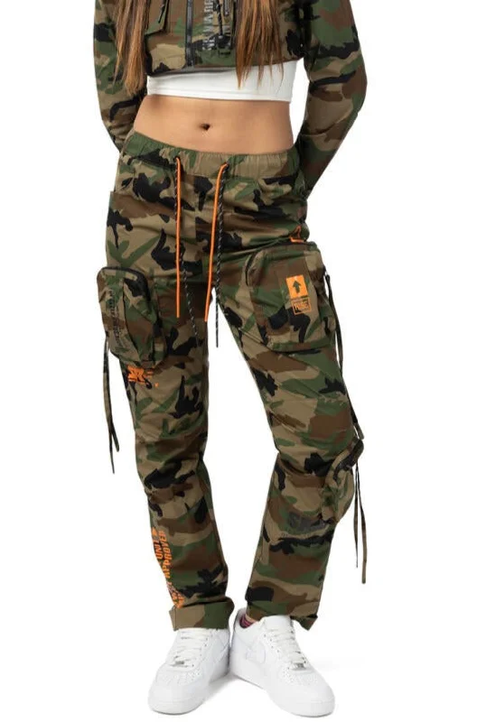 Women's Nylon Utility Pant Comfortable Pleated Pants