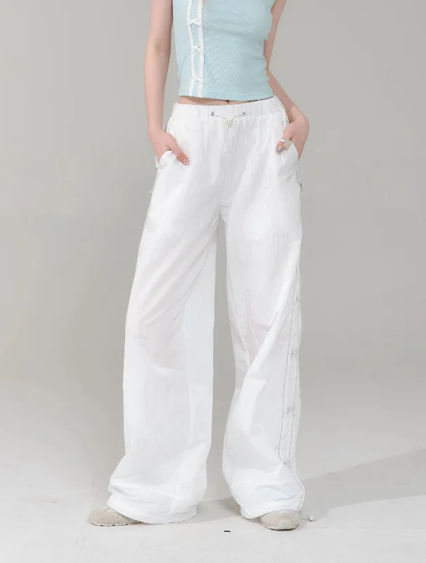 Bow Wide Leg Quick-drying Sports Casual Pants ZIZ0150 Comfortable Jogger Trousers