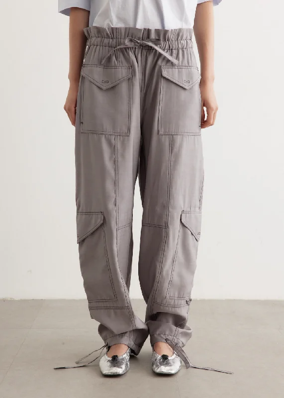 Light Slub High Waist Pocket Pants Soft Stretch Leggings