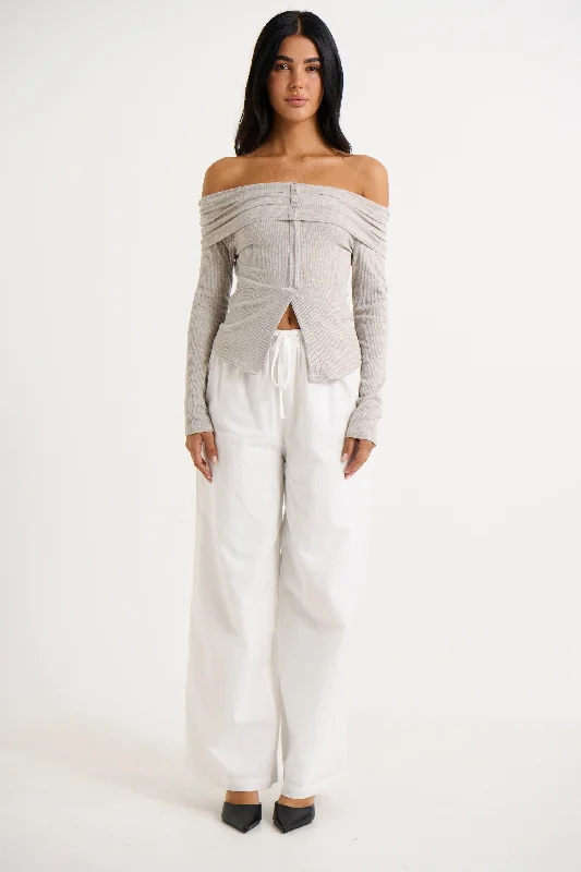 Ren Pant White Casual Plaid Pants