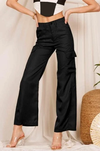 Utility Cargo Pant Chic Wool Trousers