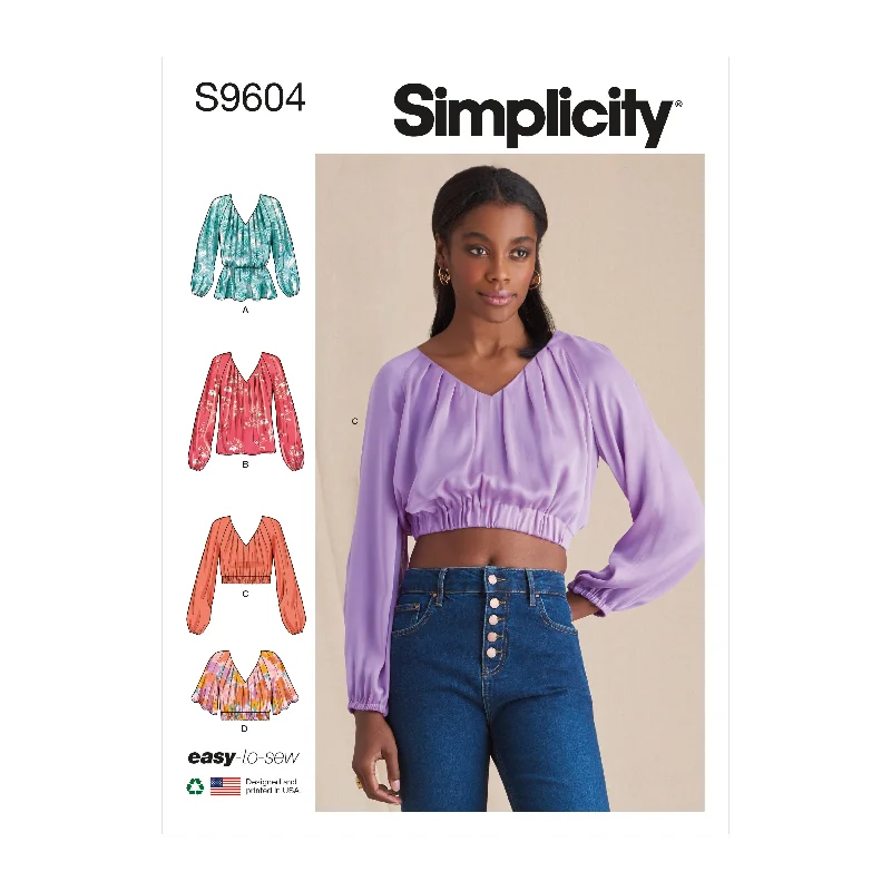 Simplicity Pattern SS9604 Misses' Blouses Relaxed Fit Blouse