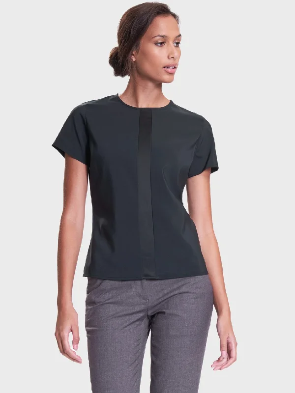 Ladies' Sophia Blouse - Black Balloon Sleeve Blouse