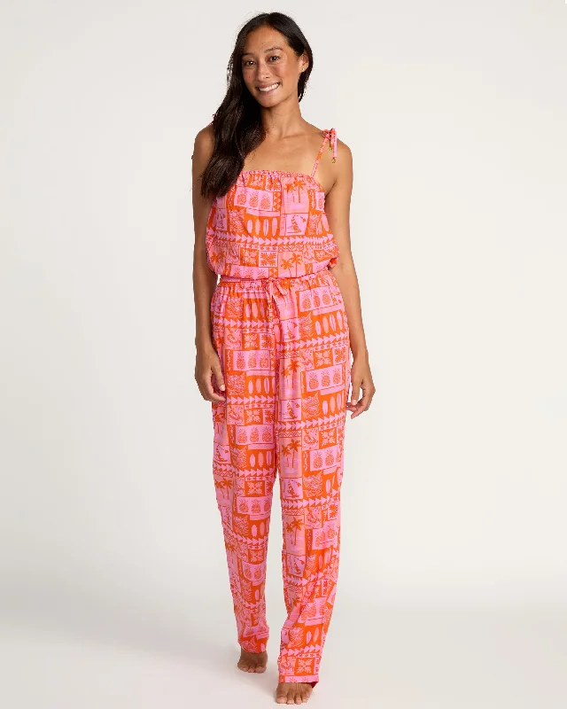 Womens Hina Pant - Hot Coral Slim-Fit Khaki Pants