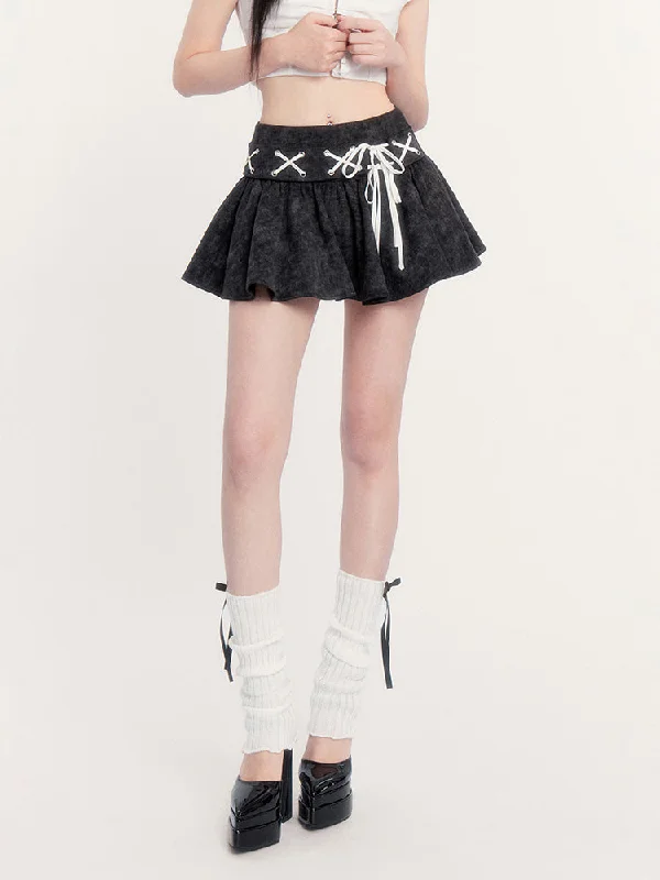Tie-dyed Versatile High-waisted Short Pants Skirt VOC0220 Comfy Athletic Pants