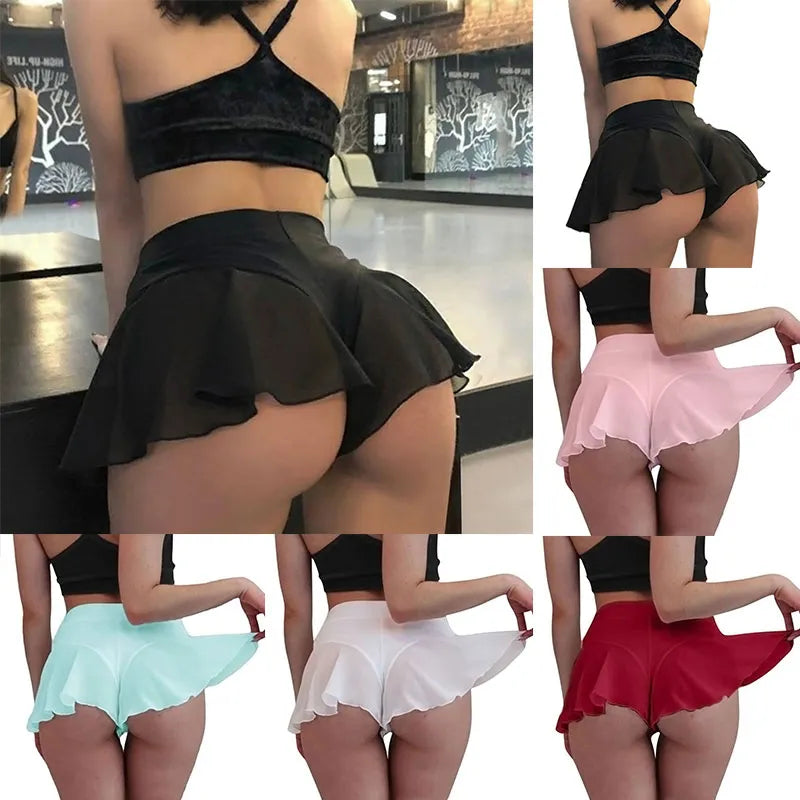 Women Tennis Skirt Pants Anti-emptied Shorts High Waist Pole Dance Ruffled Sports Sexy Mini Tight Pleated Fitness Yoga Summer Comfortable Fleece Pants Women Tennis Skirt Pants Anti-emptied Shorts High Waist Pole Dance Ruffled Sports Sexy Mini Tight Pleated Fitness Yoga Summer Comfortable Fleece Pants