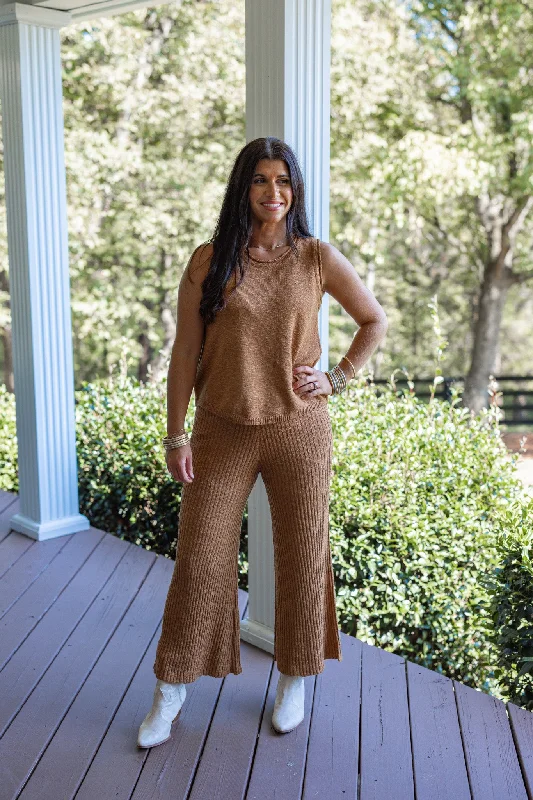 New Sunrise Caramel Pants Set Casual Drawstring Pants