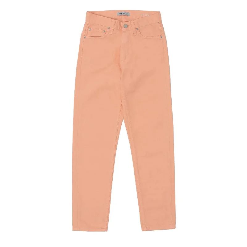 Carhartt WIP Womens Page Carrot Ankle Pant Peach Trendy Printed Pants