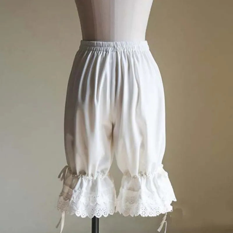 Summer Women Lace Short Pants Shorts Fashion Female Wide Leg Pants Casual Loose Elastic Wasit Shorts soft and cute Comfy Cargo Trousers