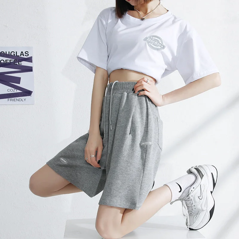 Sports shorts female summer loose casual high waist wide-leg gray five pants sweat tide pants Modern Skinny Pants Sports shorts female summer loose casual high waist wide-leg gray five pants sweat tide pants Modern Skinny Pants