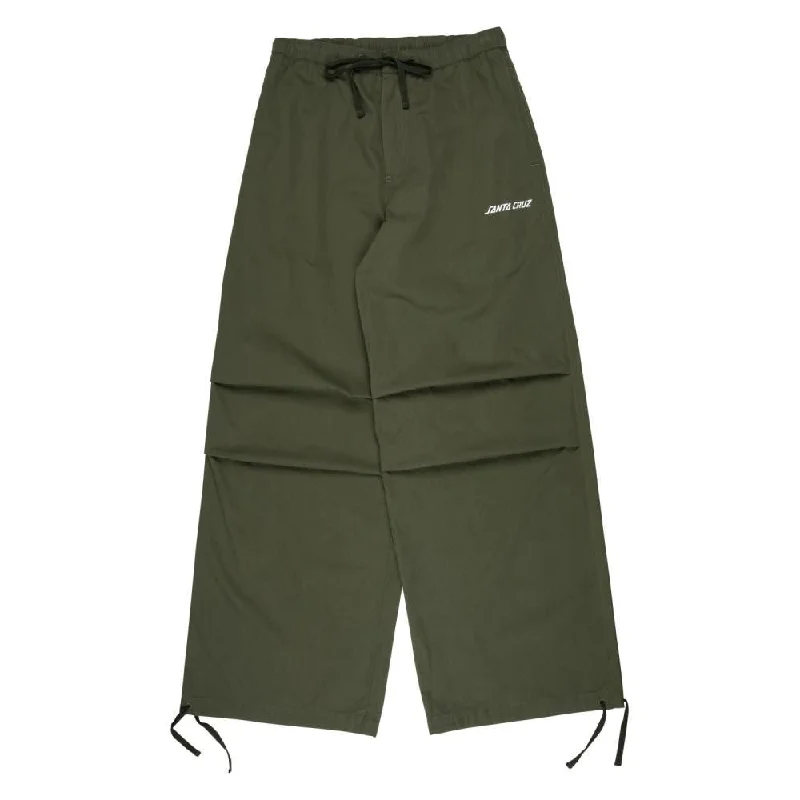 Santa Cruz Womens Pant Strip Parachute - Khaki Soft Stretch Pants