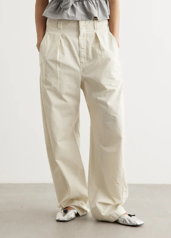 Multi-Topstitch Pants Relaxed Lounge Trousers