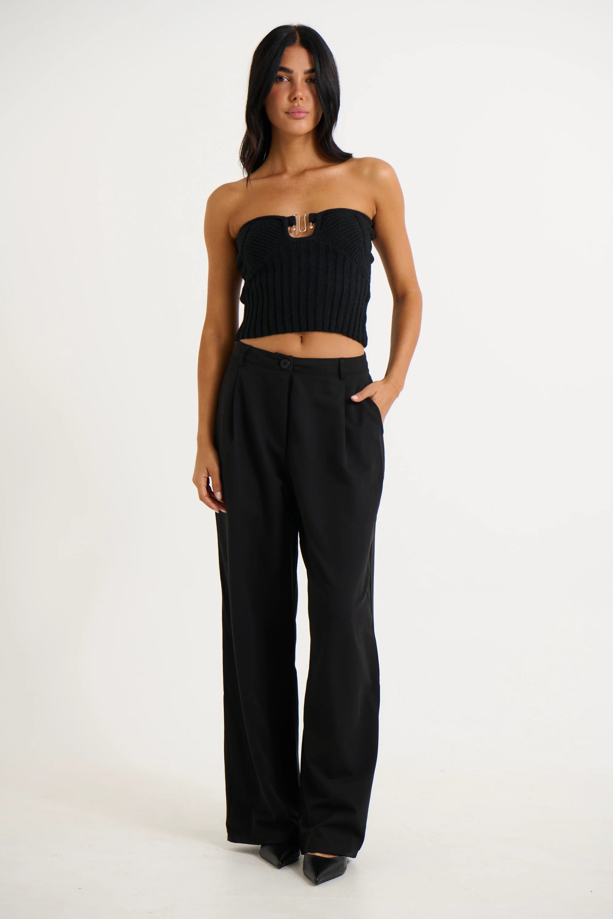 Cadia Pant Black - FINAL SALE Chic Wool Trousers