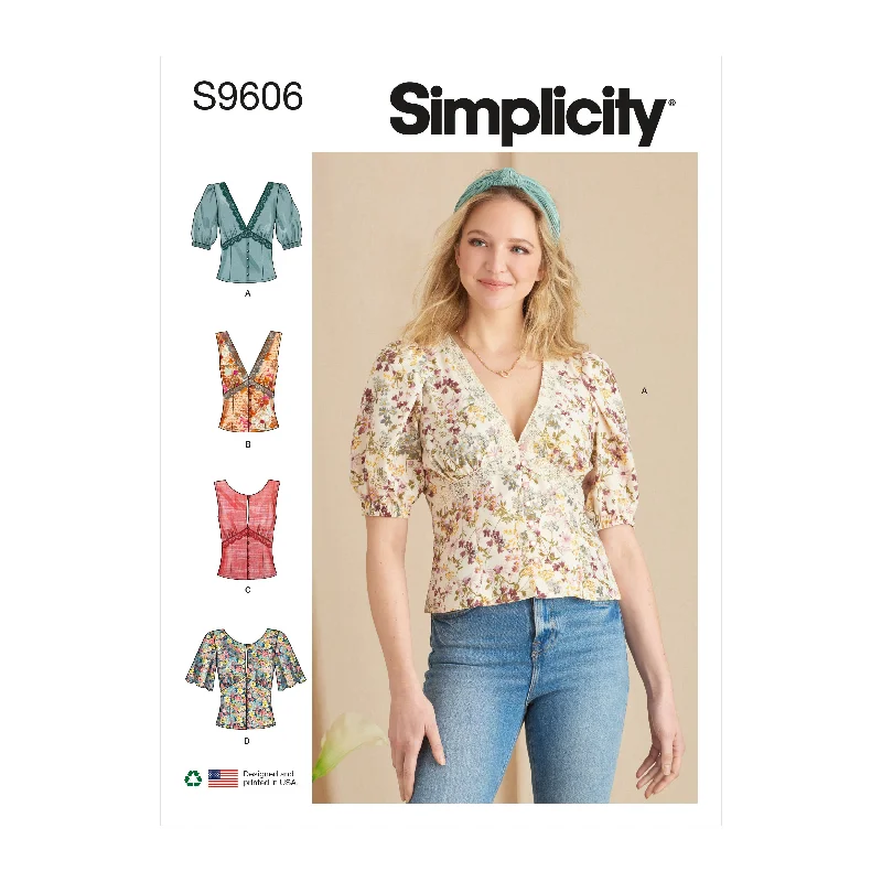 Simplicity Pattern SS9606 Misses' Blouse Oversized Silk Blouse